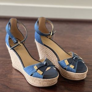 Michael Kors Ripley denim wedge sandal